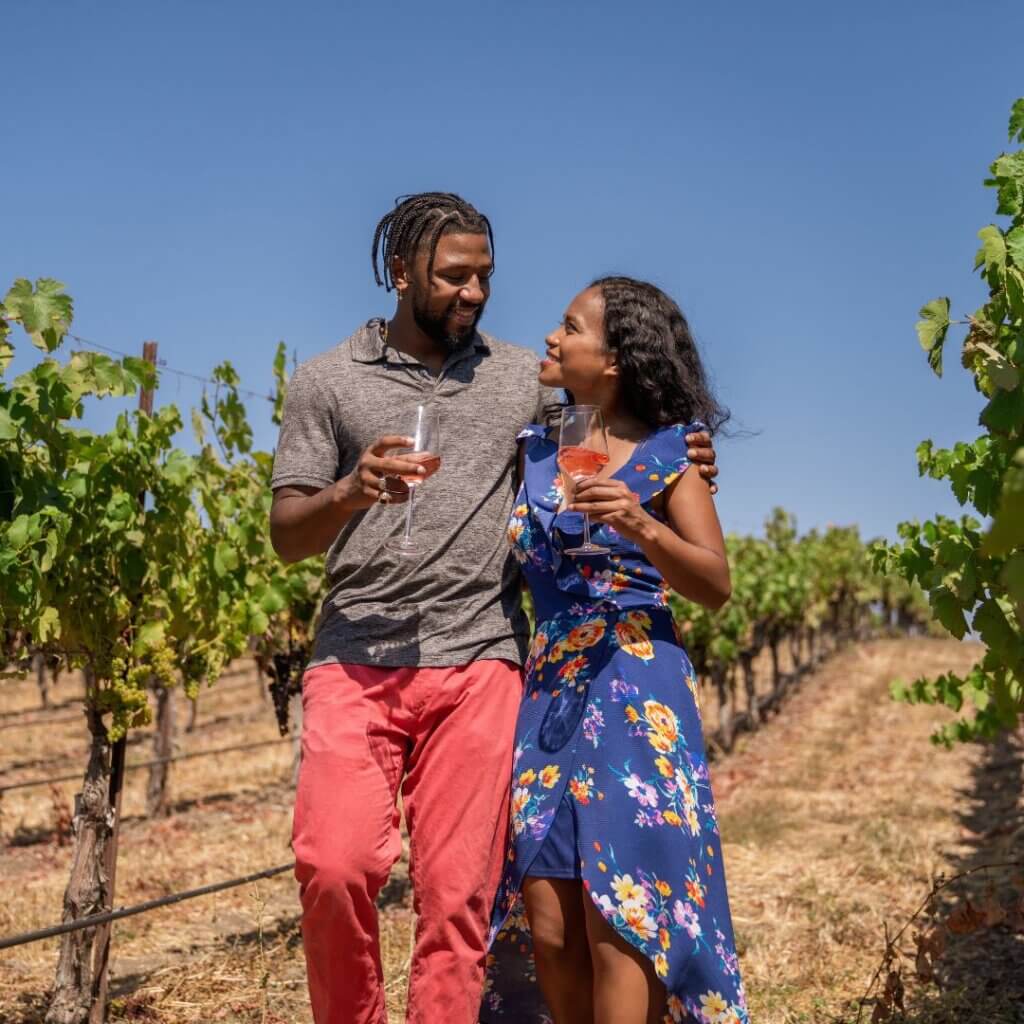SLO Couple in Vineyard
