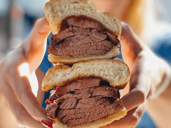 Tri Tip sandwich at Firestone Grill in San Luis Obipso